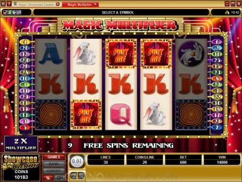 Magic Multiplier Five Reel 30 Payline Video Slot